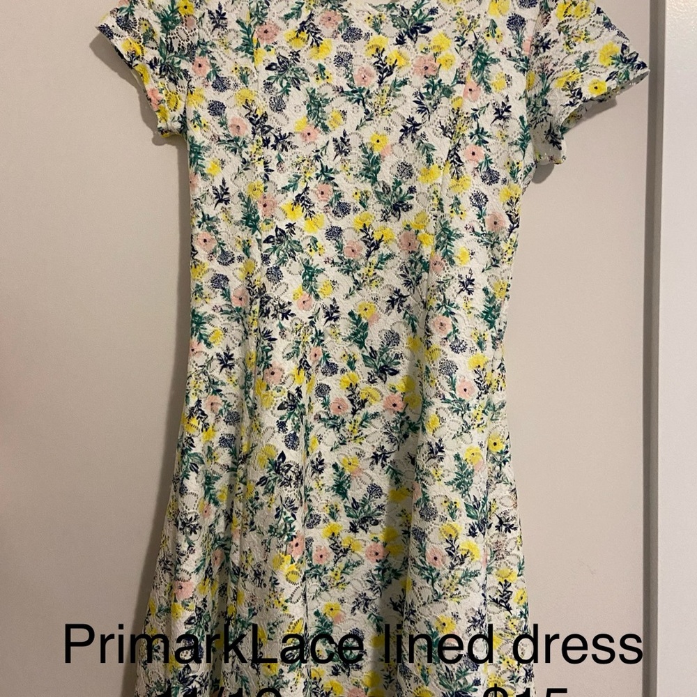 Primark Floral Kids Dress - Yellow and Green